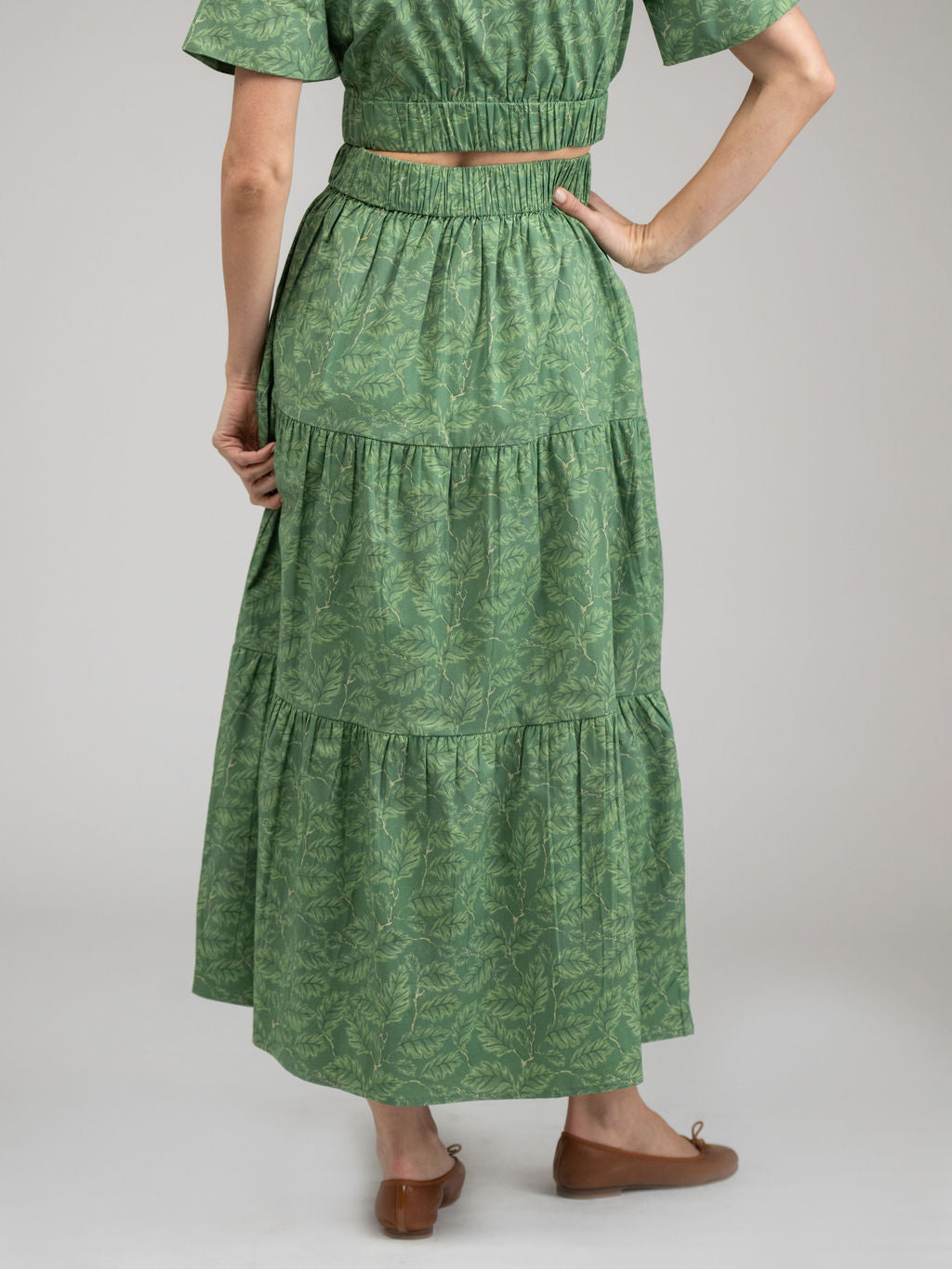 The Abby Skirt | Green Foliage