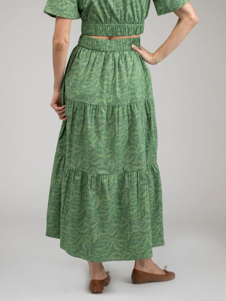 The Abby Skirt | Green Foliage