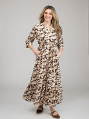 The Christie Dress | Brown Foilage