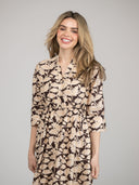 The Christie Dress | Brown Foilage
