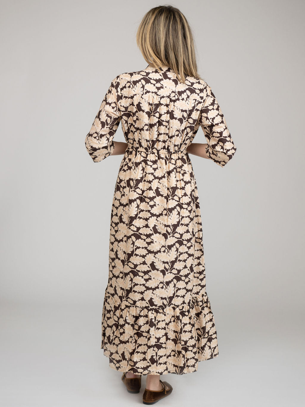 The Christie Dress | Brown Foilage