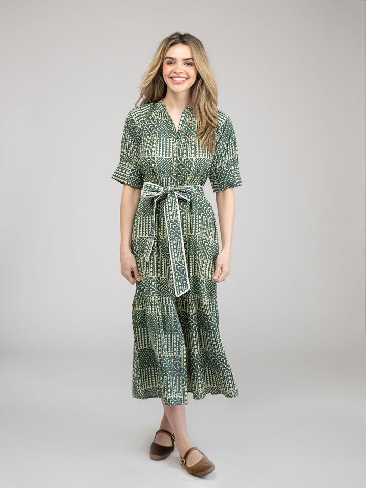 The Jane Dress | Green Fall Resist