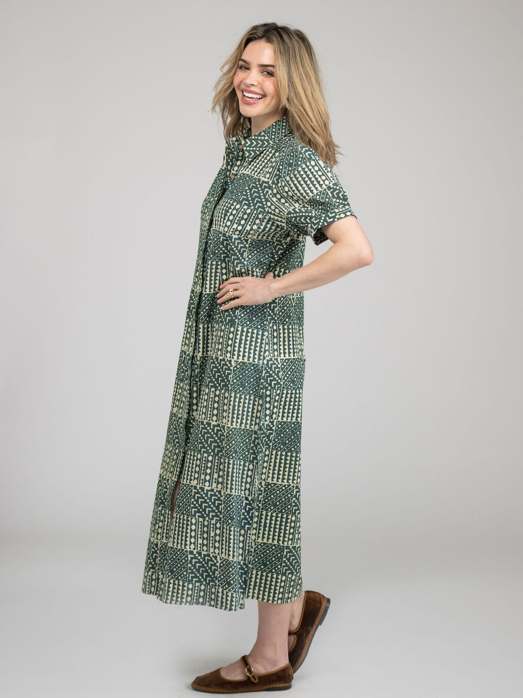 The Kris Dress | Green Fall Resist