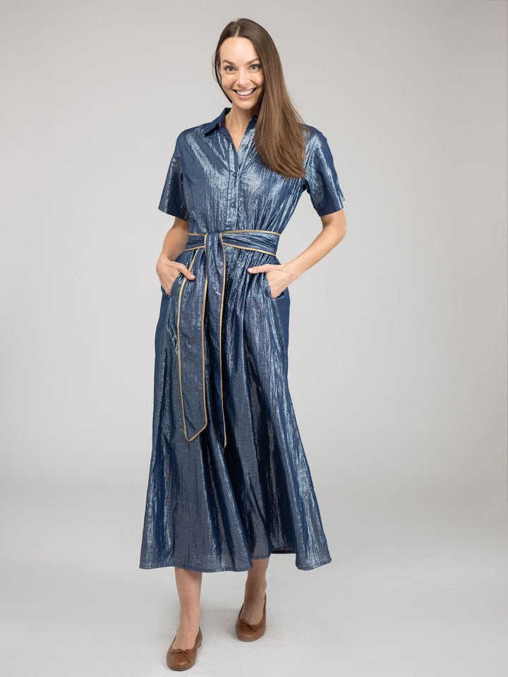 The Elle Maxi Dress | Navy Shine