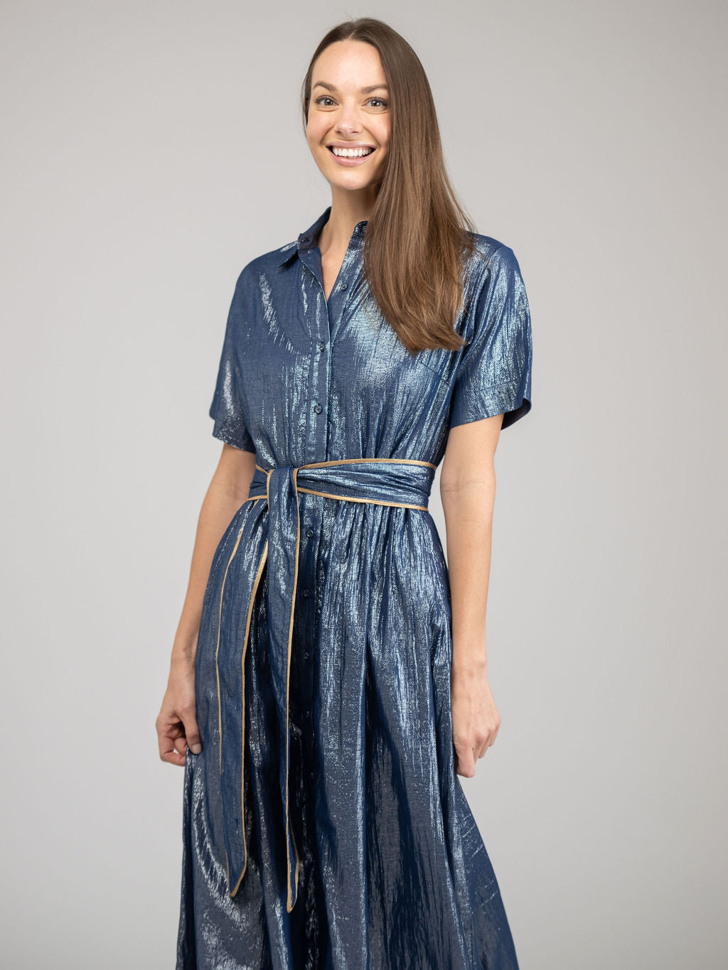 The Elle Maxi Dress | Navy Shine