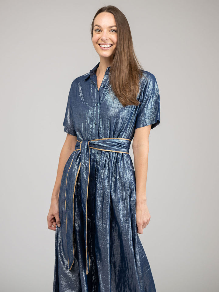The Elle Maxi Dress | Navy Shine
