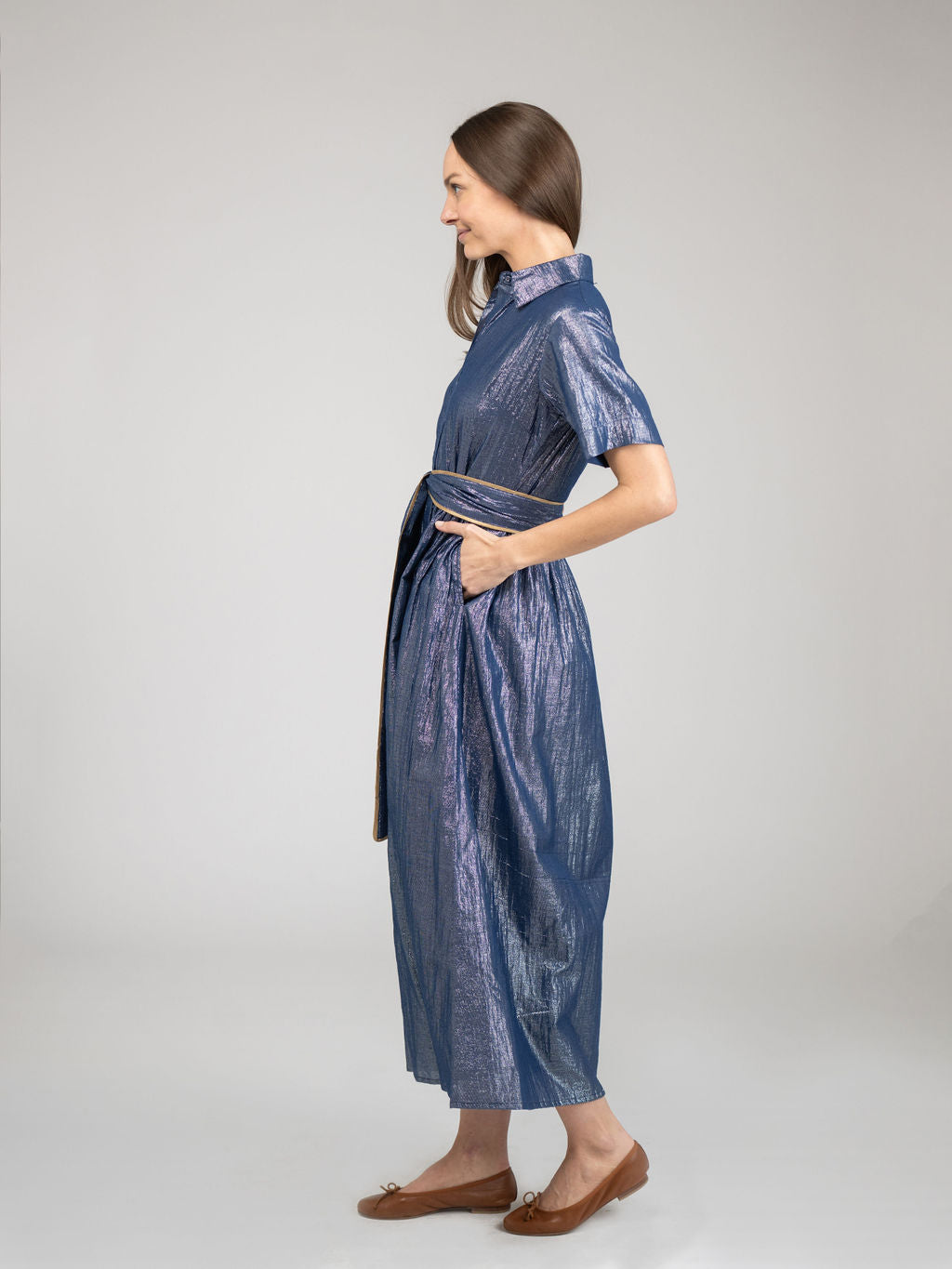 The Elle Maxi Dress | Navy Shine