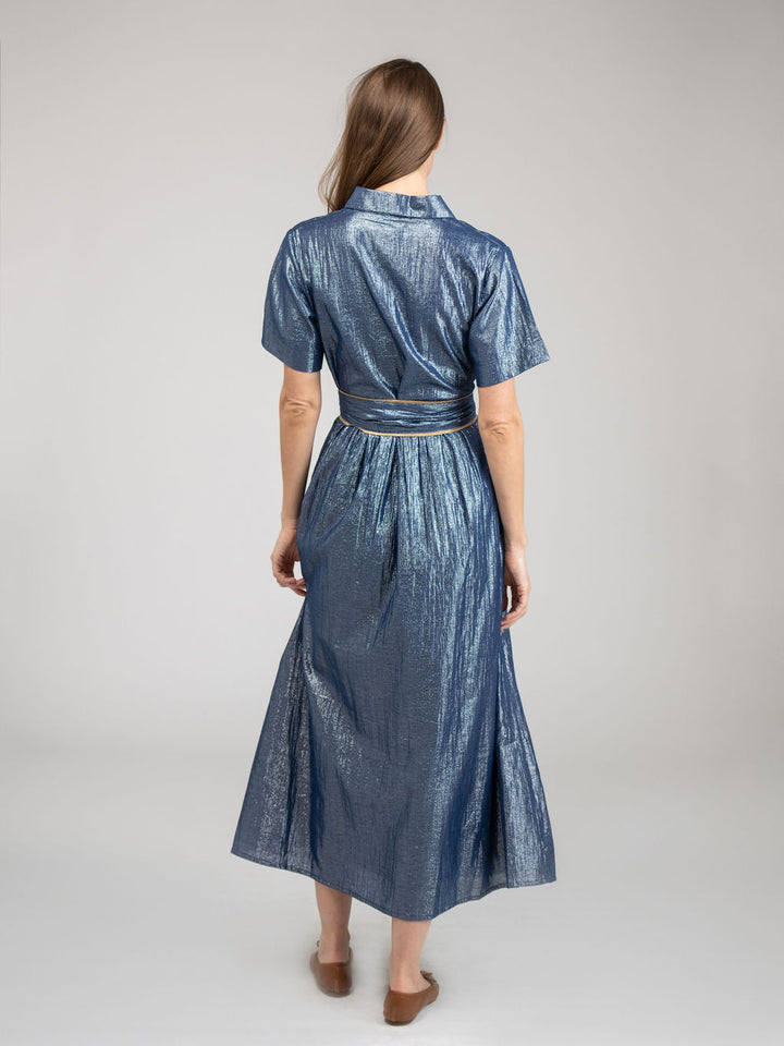 The Elle Maxi Dress | Navy Shine
