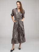 The Lily Midi Dress | Brown Shine