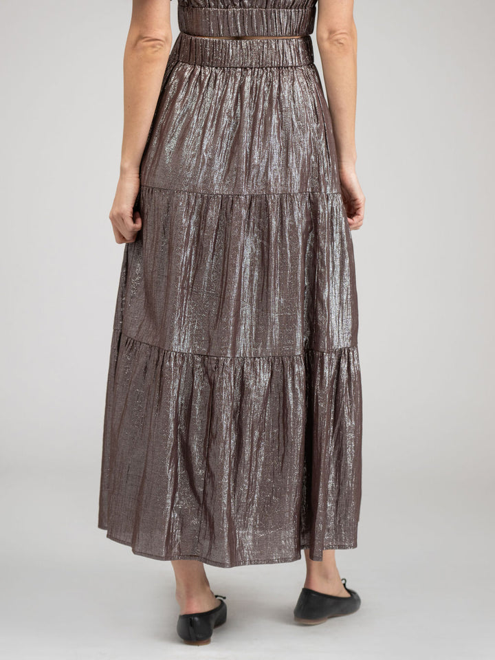 The Abby Skirt | Brown Shine