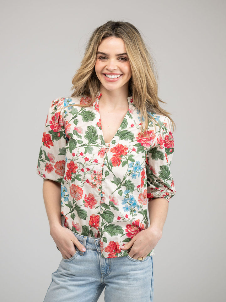 The Lily Top | Ivory Fancy Flower