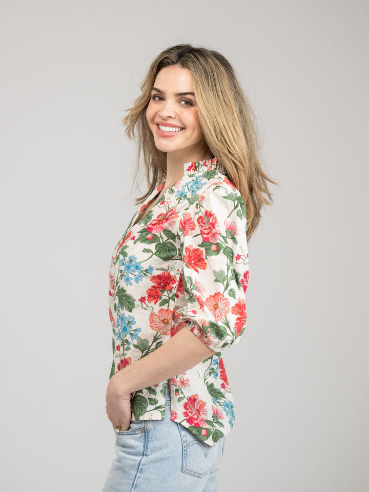 The Lily Top | Ivory Fancy Flower
