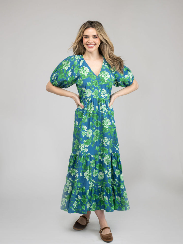 The Poppy Dress | Blue Fancy Flower