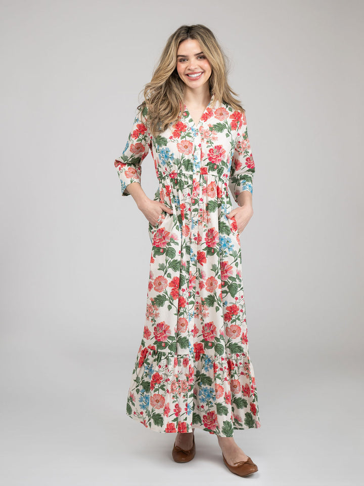 The Christie Dress | Ivory Fancy Flower