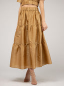 The Abby Skirt | Gold Dupioni