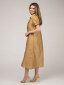 The Kris Dress | Gold Dupioni