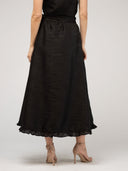 The Waverly Skirt | Black Dupioni