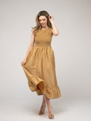 The Margot Dress | Gold Dupioni