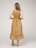 The Margot Dress | Gold Dupioni
