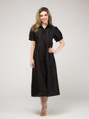 The Kris Dress | Black Dupioni
