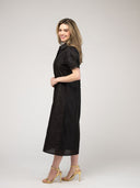 The Kris Dress | Black Dupioni