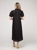 The Kris Dress | Black Dupioni