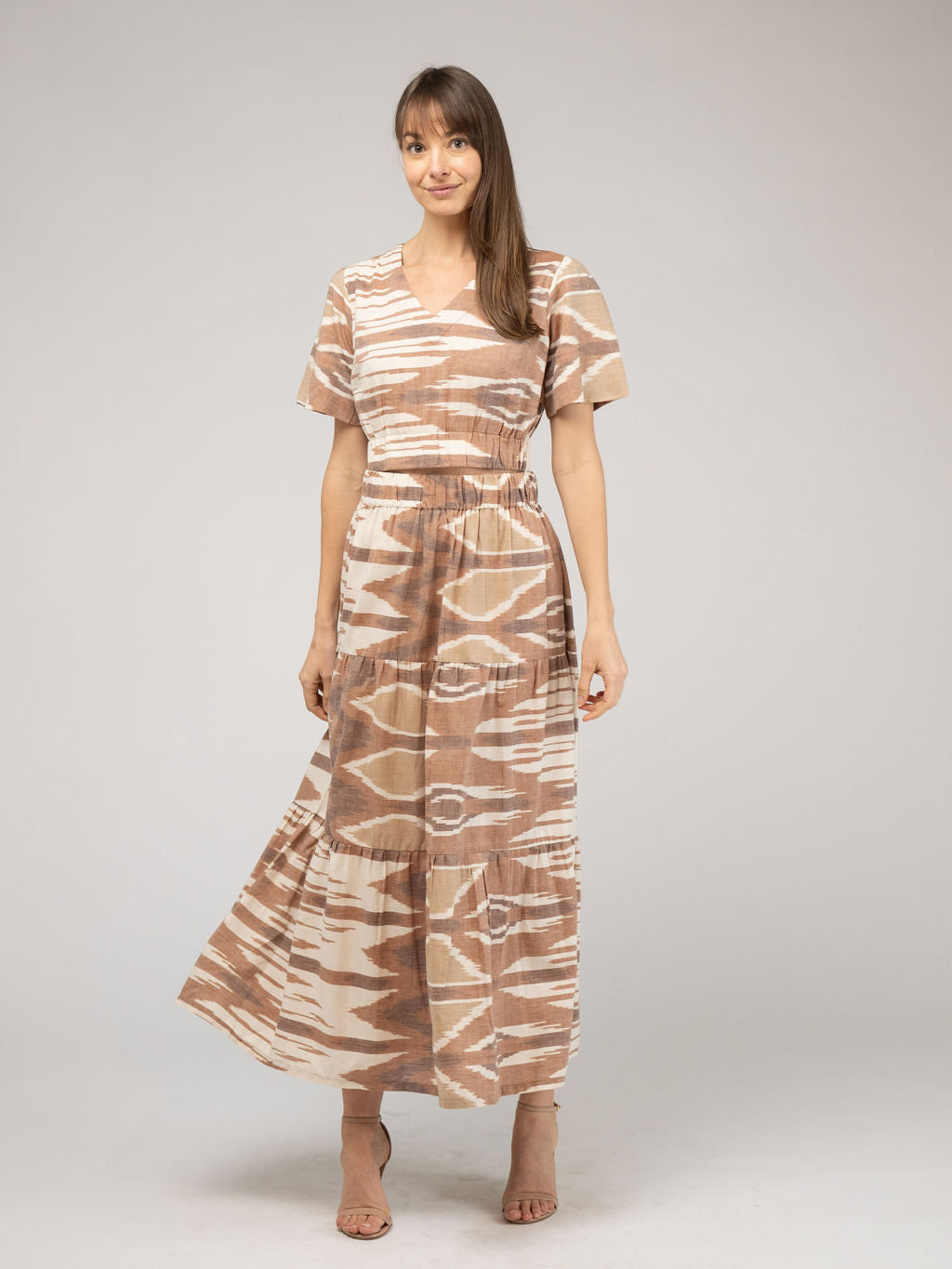 The Abby Skirt | Eco Brown Ikat