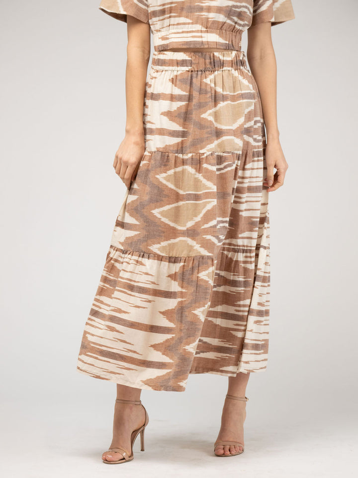 The Abby Skirt | Eco Brown Ikat