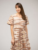 The Abby Top | Eco Brown Ikat