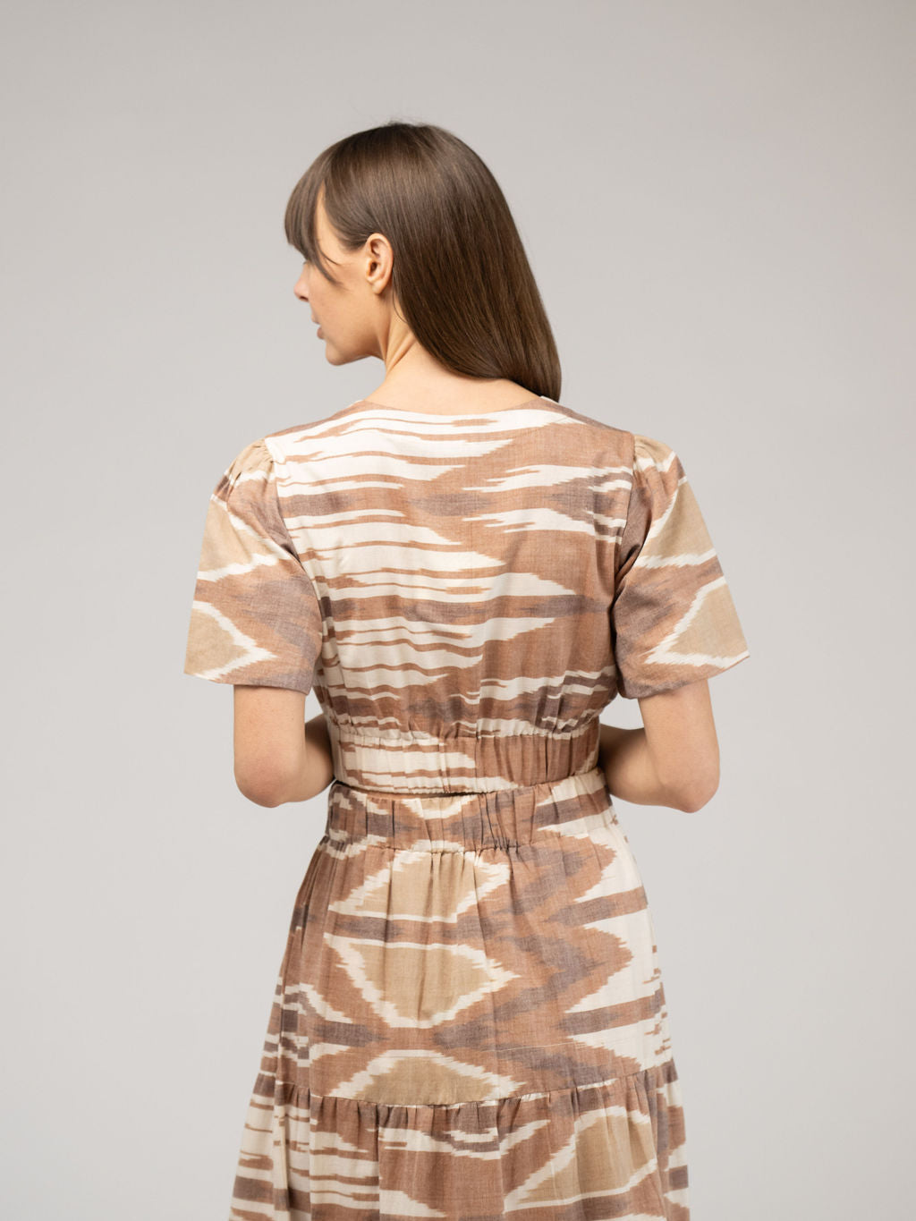 The Abby Top | Eco Brown Ikat