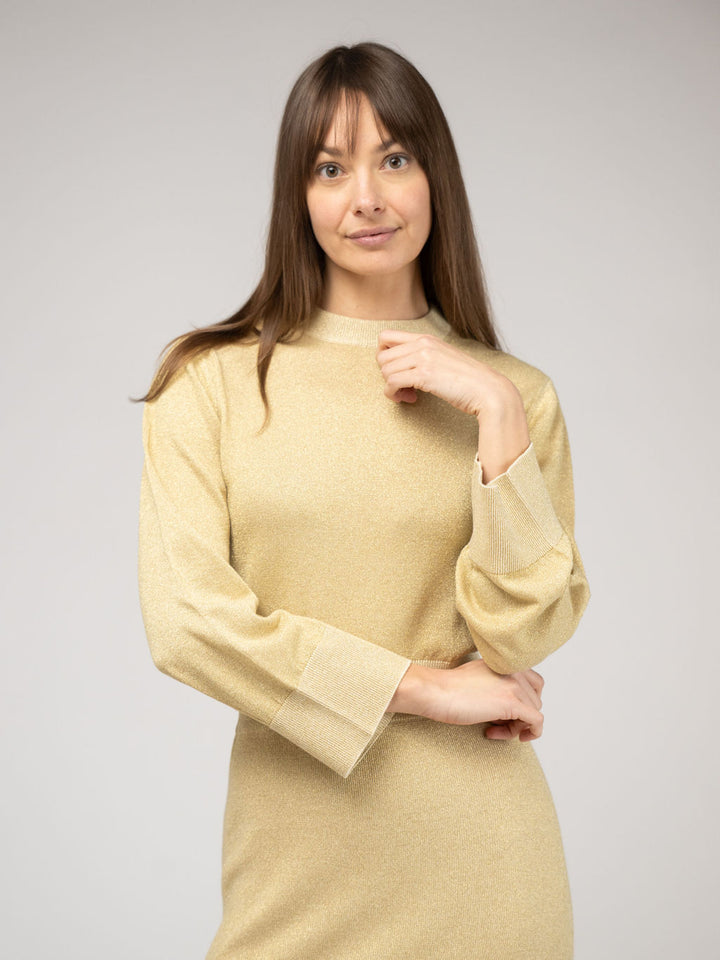 The Shimmer Crewneck | Gold