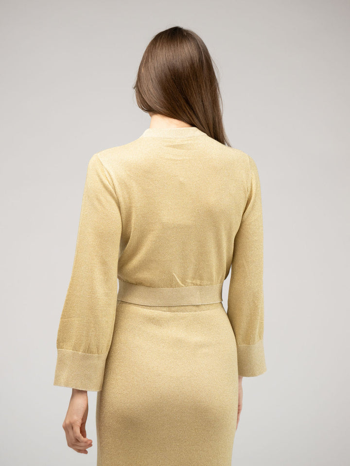 The Shimmer Crewneck | Gold