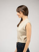 The Shimmer Vest | Champagne
