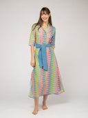 The Eloise Dress | Rainbow Bagru Triangle