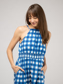 The Jenna Dress | Blue Check Block