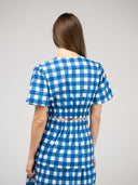 The Abby Top | Blue Check Block