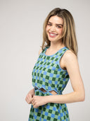 The Lina Dress | Green Check Block