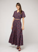 The Abby Skirt | Navy Virginia Stripe