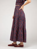 The Abby Skirt | Navy Virginia Stripe