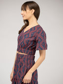 The Abby Top | Navy Virginia Stripe