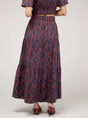 The Abby Skirt | Navy Virginia Stripe