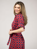 The Jane Dress | Cranberry Check Block