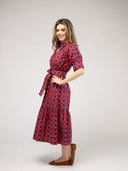 The Jane Dress | Cranberry Check Block