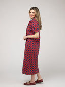 The Kris Dress | Cranberry Check Block