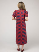 The Kris Dress | Cranberry Check Block