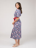 SAMPLE | The Jane Dress | Navy Garden | Small