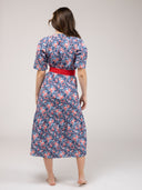 SAMPLE | The Jane Dress | Navy Garden | Small