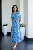 Suzi Dress in Aqua Cabaret