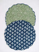 Remnant Collection Resist Scalloped Placemats