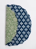 Remnant Collection Resist Scalloped Placemats